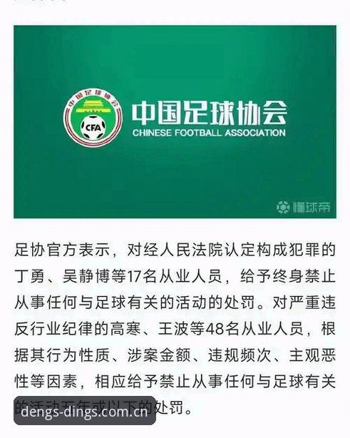 鼎盛DINGS服务 足协第三批禁足名单vs鼎盛平台深度解读:17人终身禁赛背后,中国足球的“刮骨疗毒”进行时